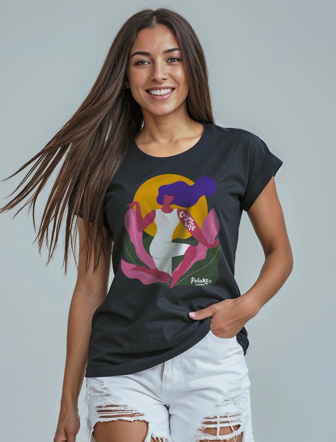 T-shirt Femme Léger – Enjoy Life – Coton Bio Premium