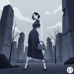 femme en tenue futuriste