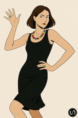 femme en robe de soirée