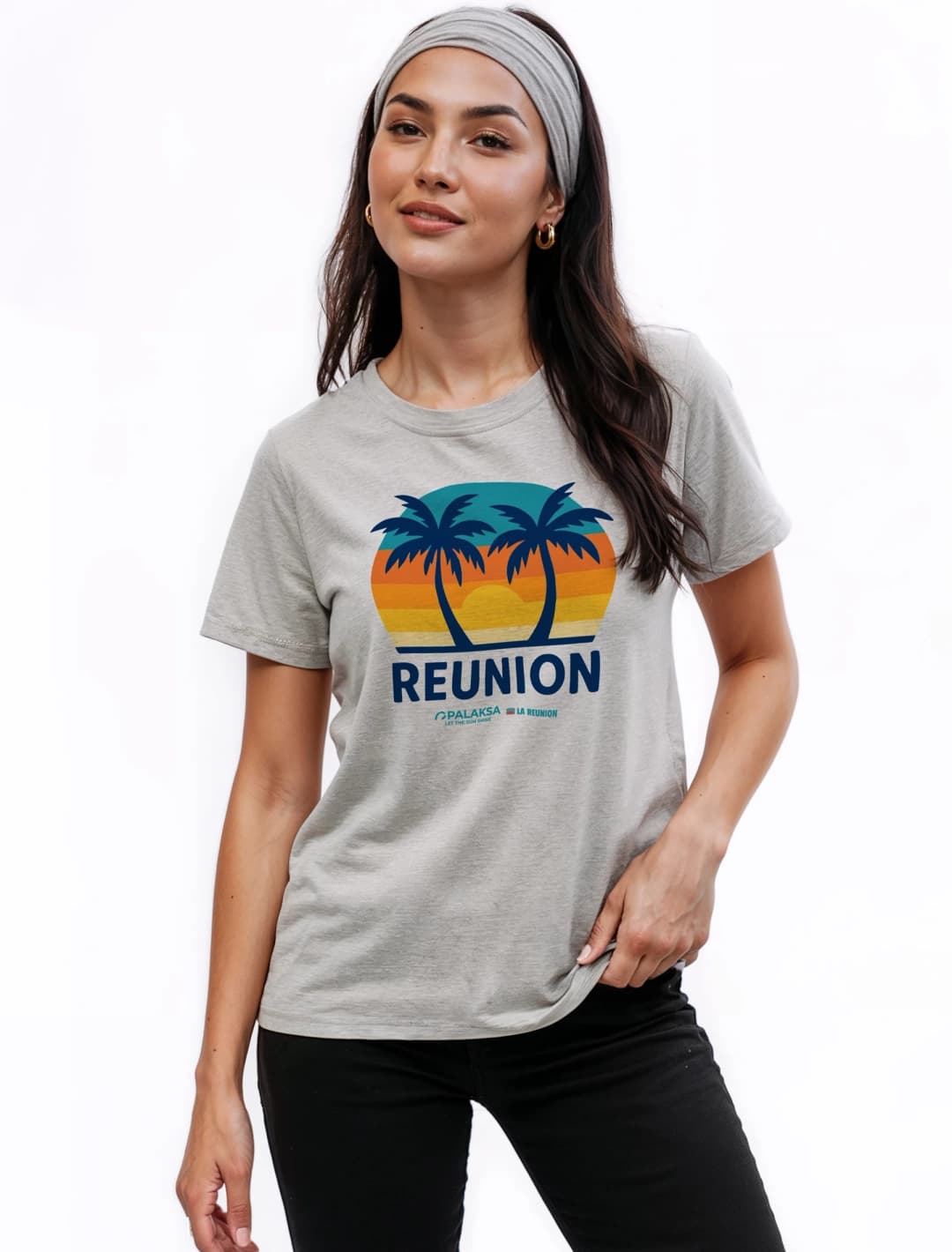 T-shirt Femme – Reunion Sunset – Coton Bio Premium