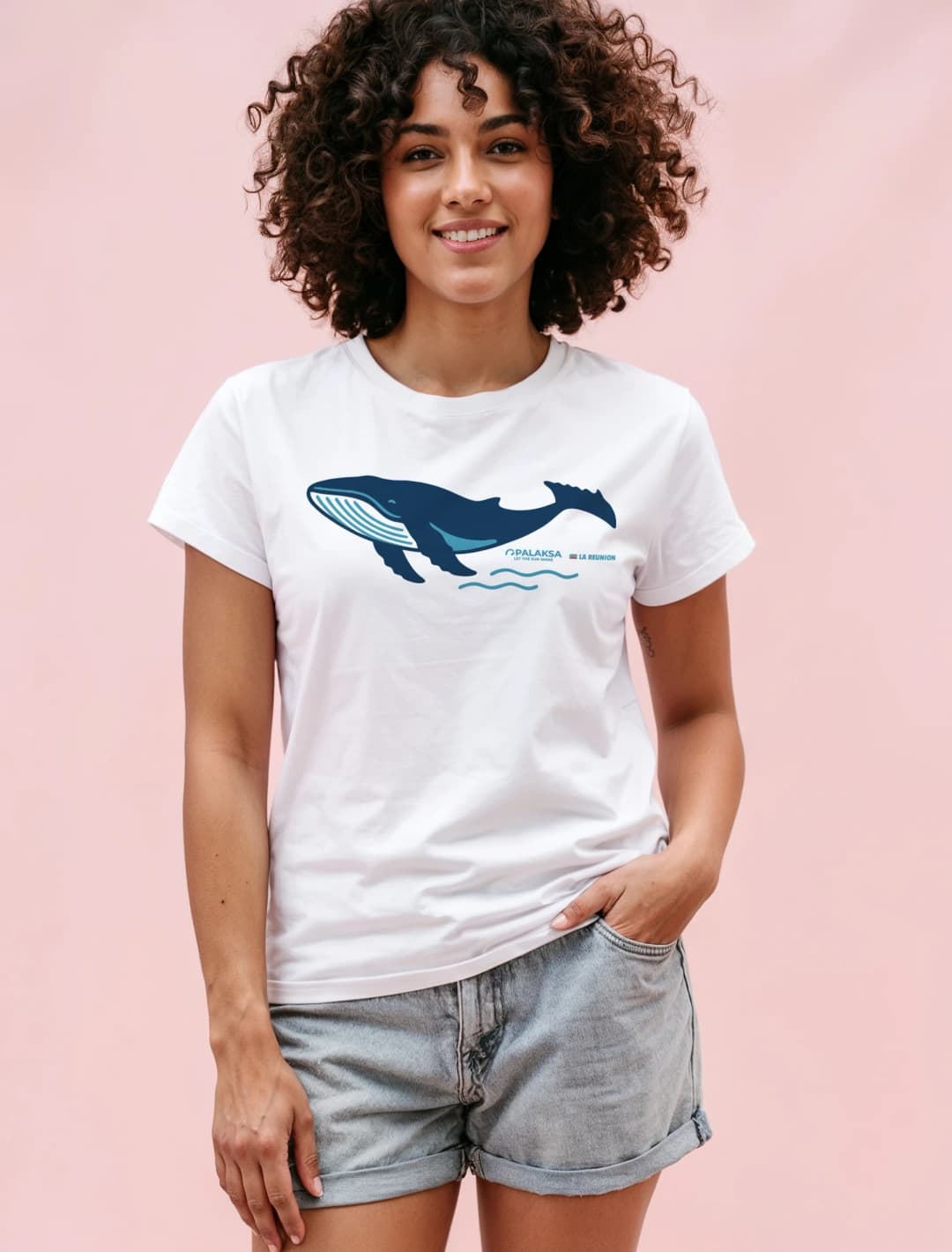 T-shirt Femme Léger – La Baleine – Coton Bio Premium