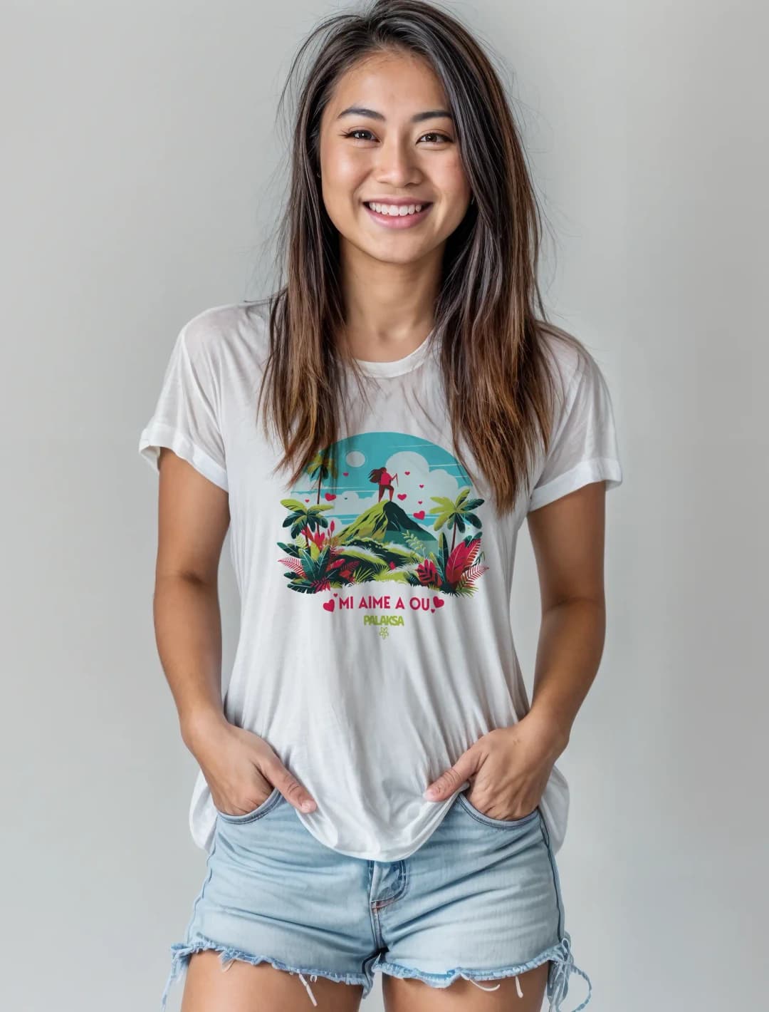 T-shirt Femme Fête Des Mères – Mi Aime A Ou – Qualité Premium Bio