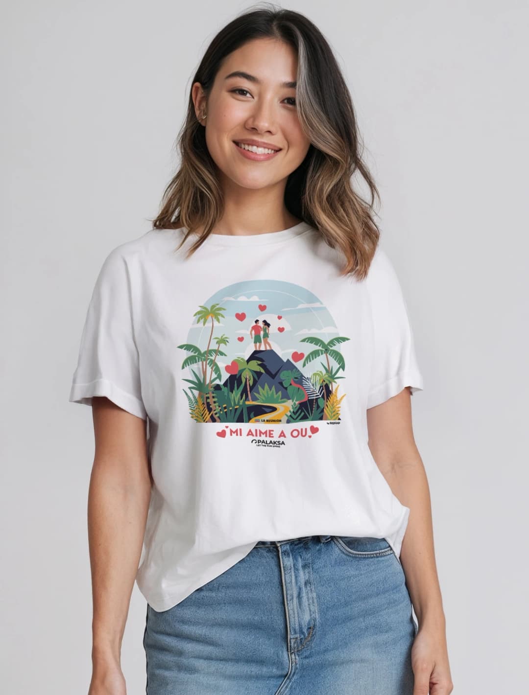 T-shirt Femme – Mi Aime A Ou – Qualité Premium Bio