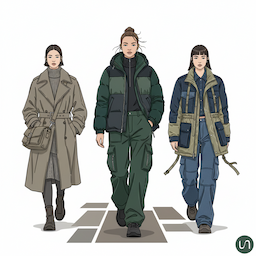 mannequins en défilé de mode